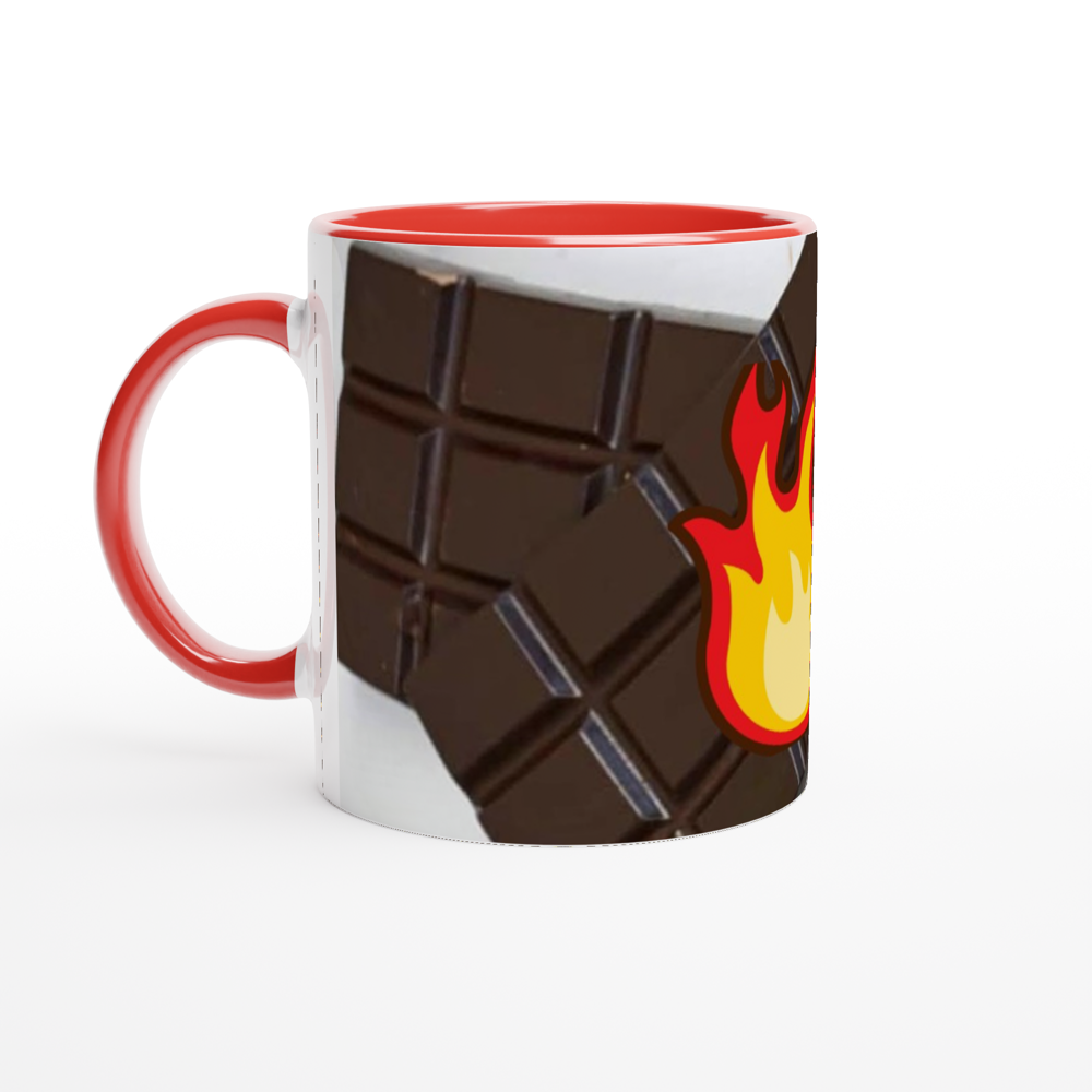 White 11oz Ceramic Mug with Color Inside