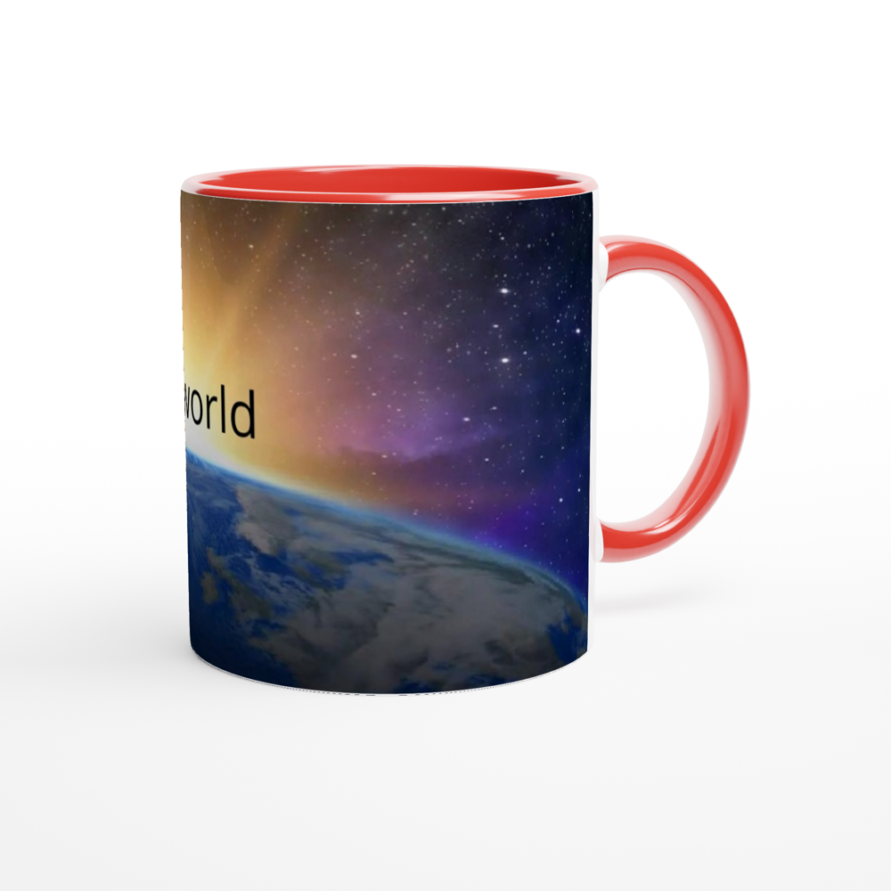 White 11oz Ceramic Mug with Color Inside