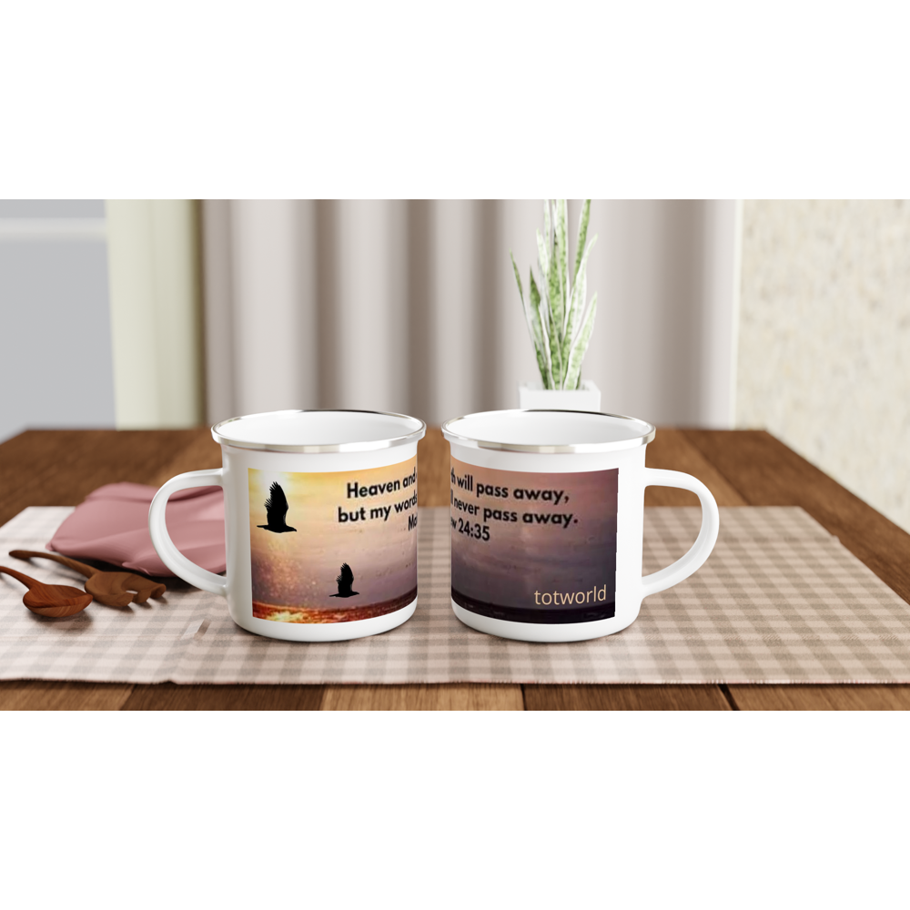White 12oz Enamel Mug