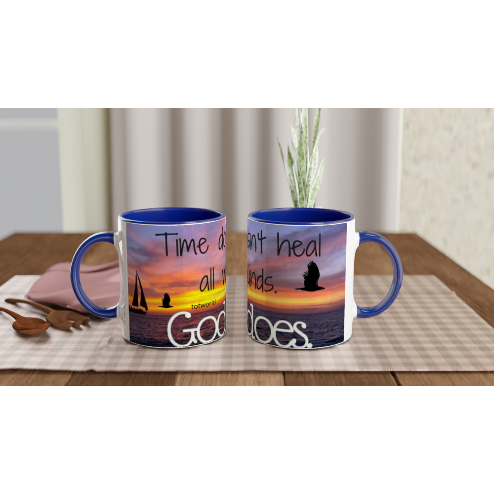 White 11oz Ceramic Mug with Color Inside