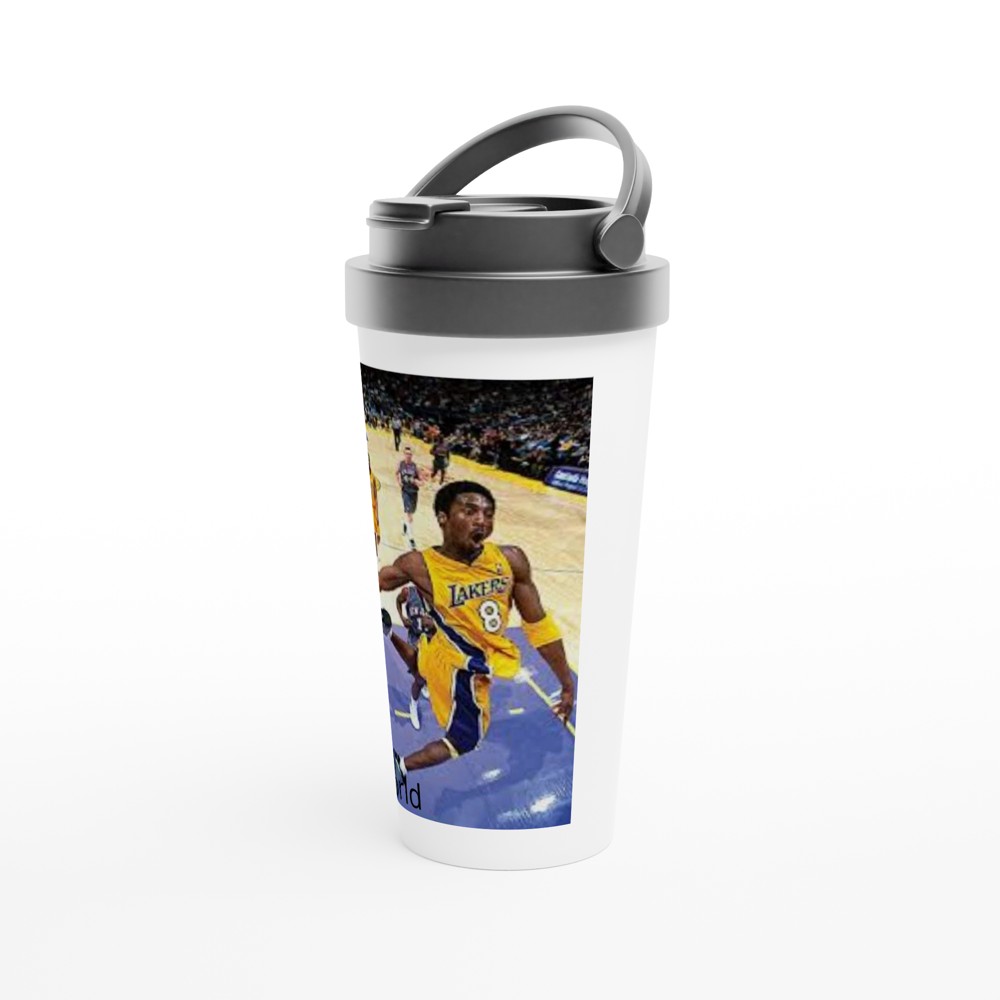 White 15oz Stainless Steel Travel Mug