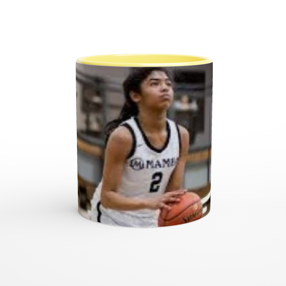 White 11oz Ceramic Mug with Color Inside