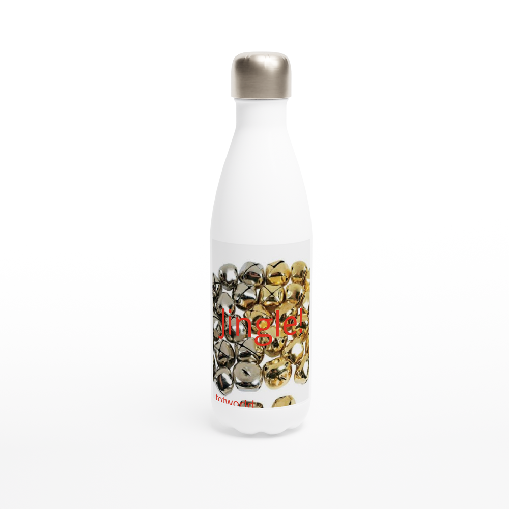 White 17oz Stainless Steel Water Bottle