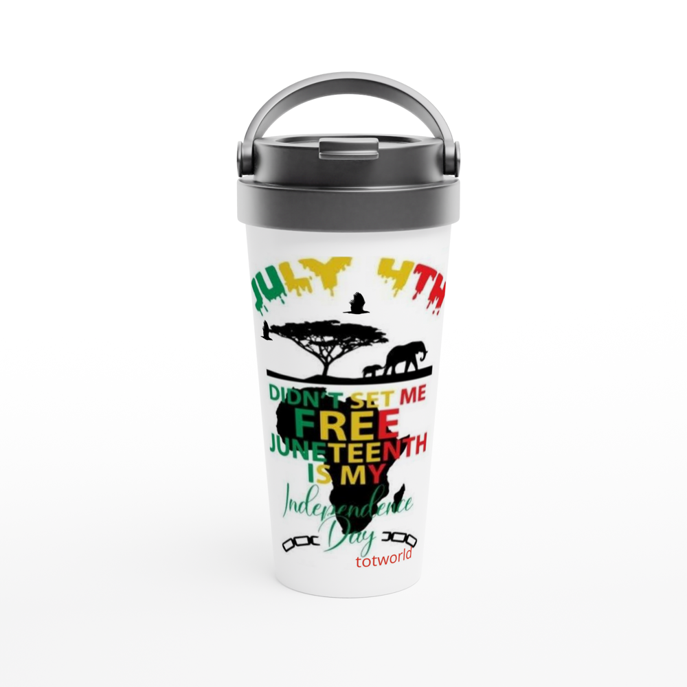 White 15oz Stainless Steel Travel Mug