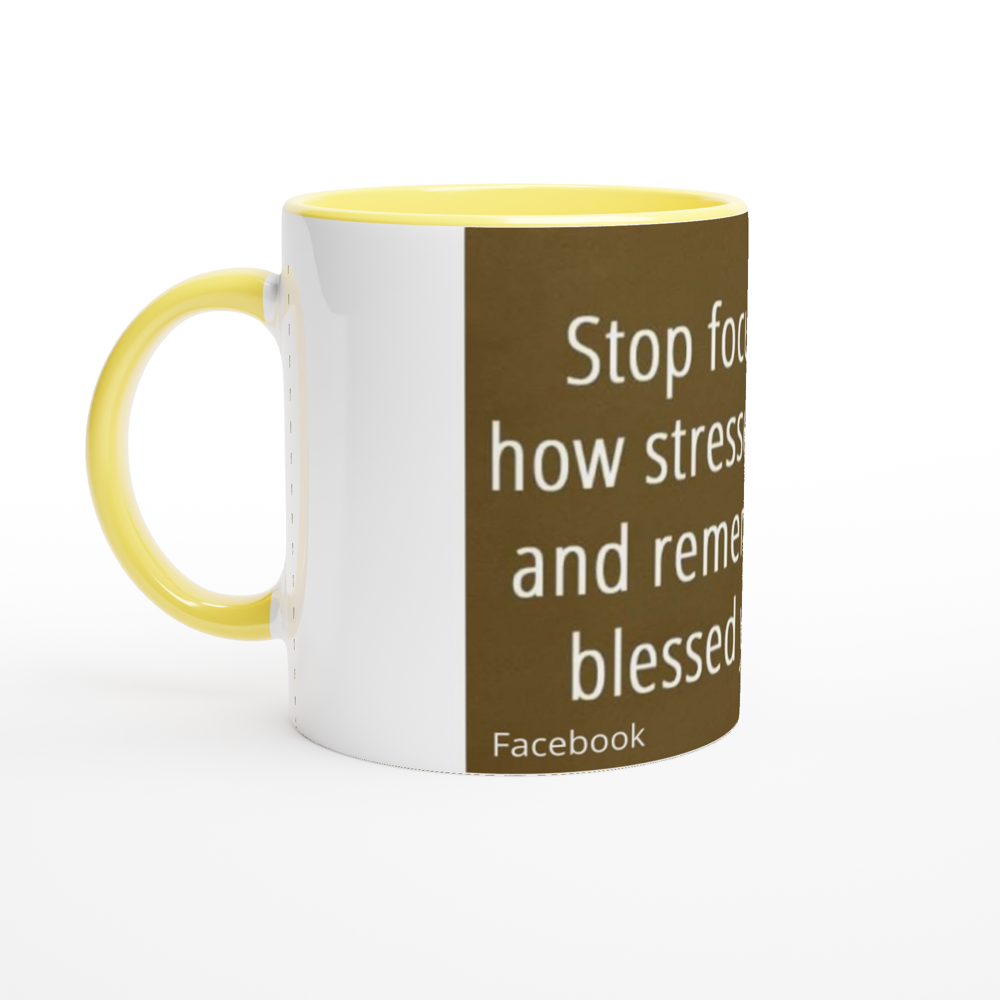 White 11oz Ceramic Mug with Color Inside