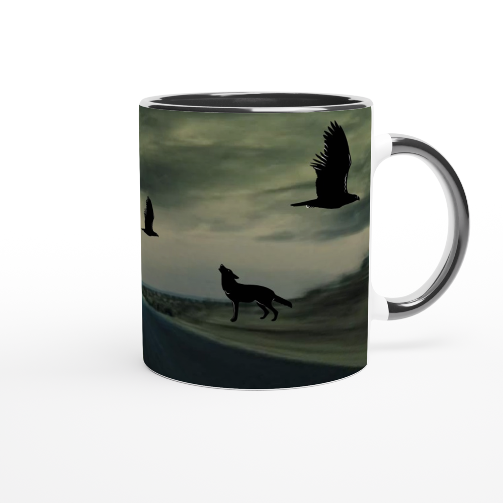 White 11oz Ceramic Mug with Color Inside