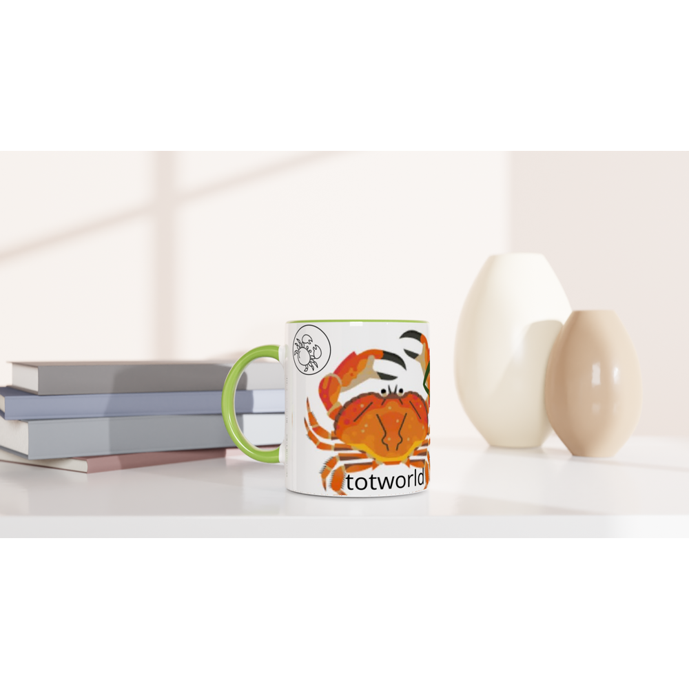 White 11oz Ceramic Mug with Color Inside