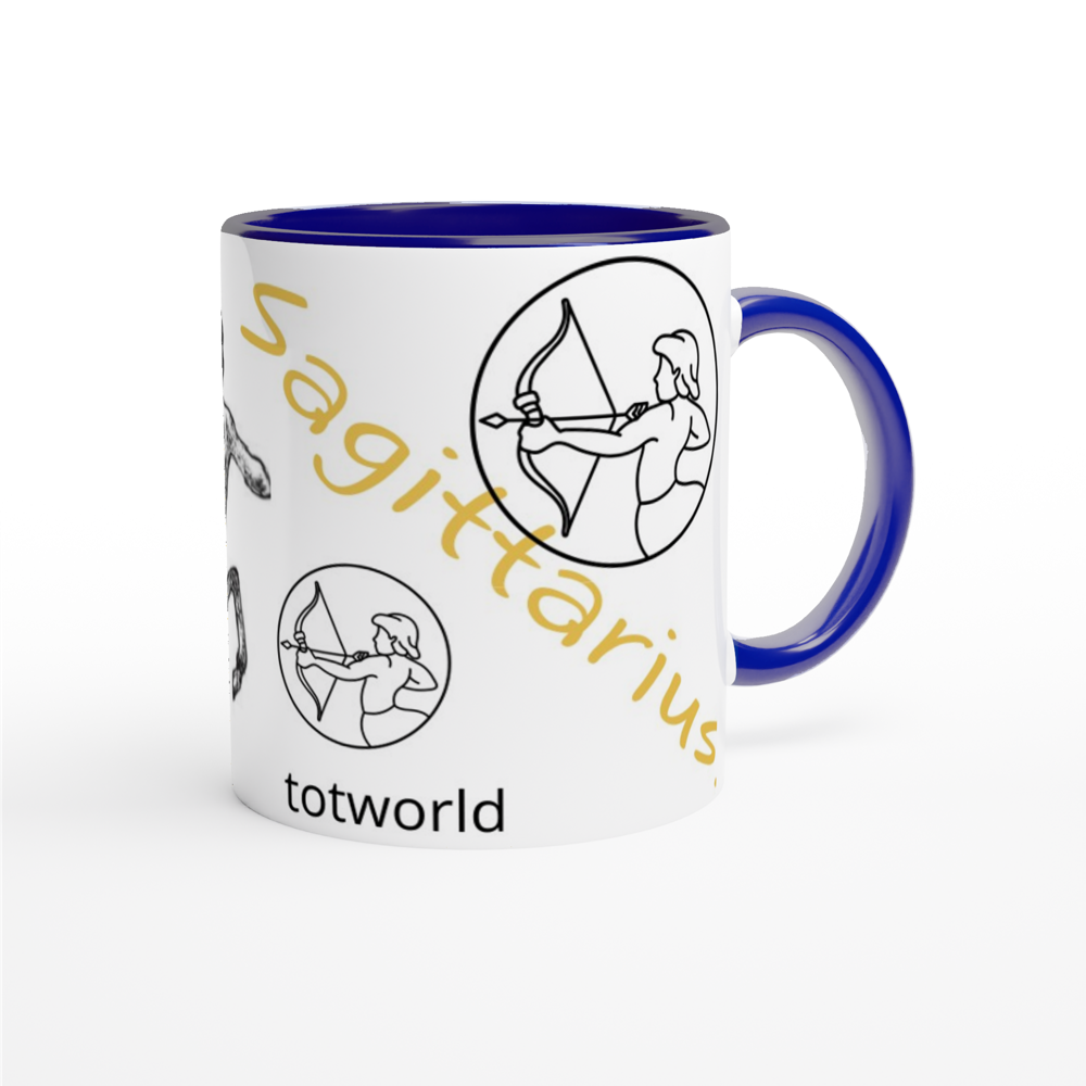 White 11oz Ceramic Mug with Color Inside