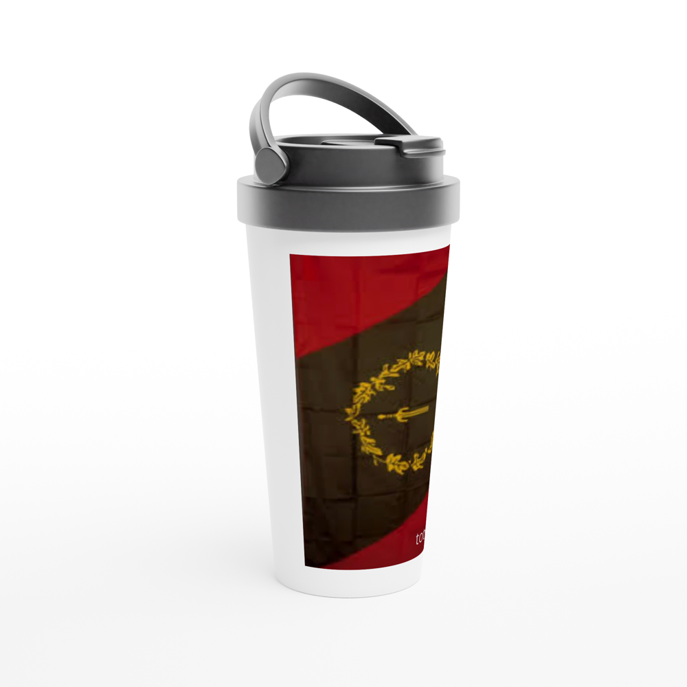 White 15oz Stainless Steel Travel Mug