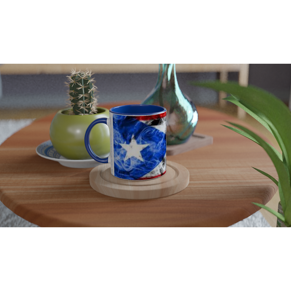 White 11oz Ceramic Mug with Color Inside