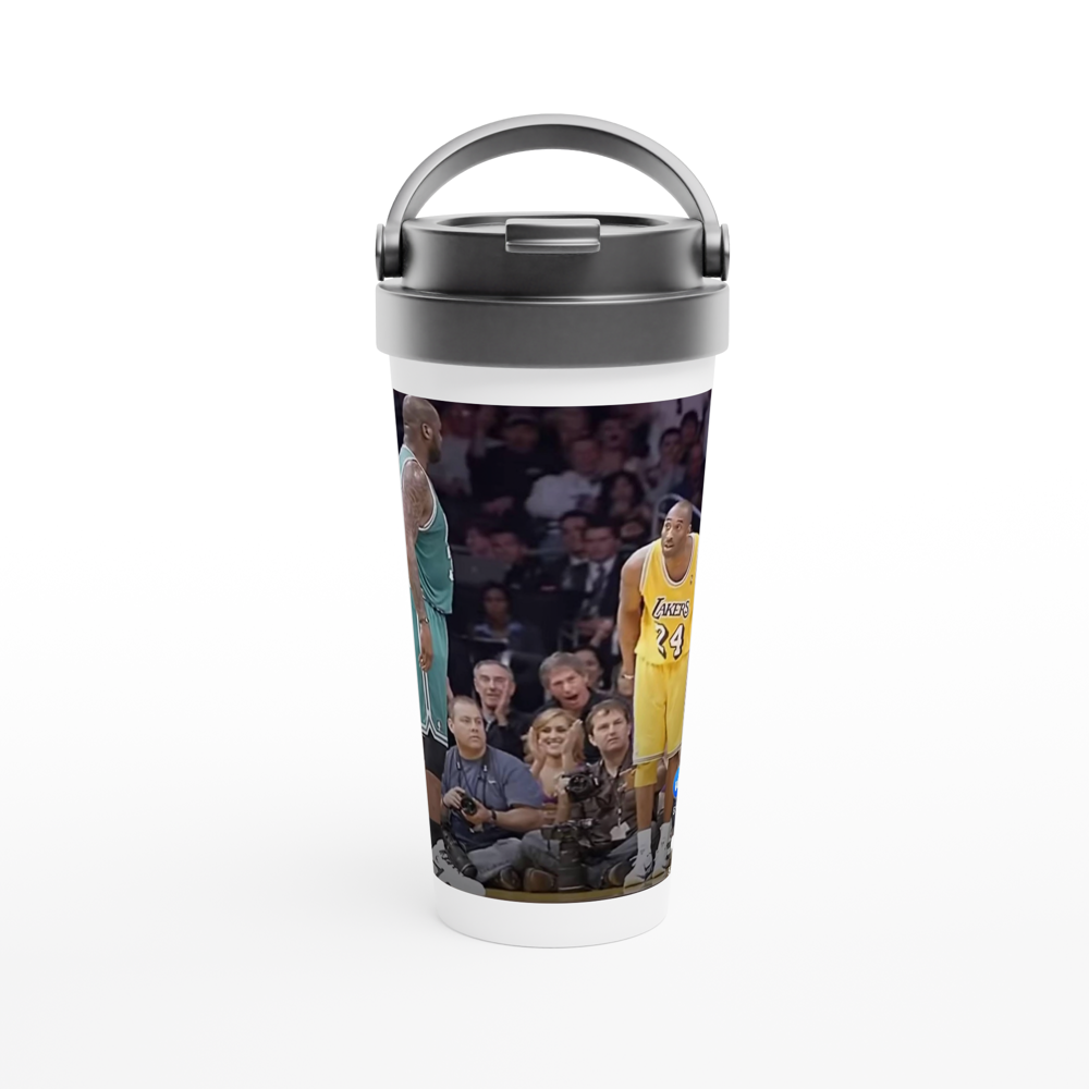 White 15oz Stainless Steel Travel Mug
