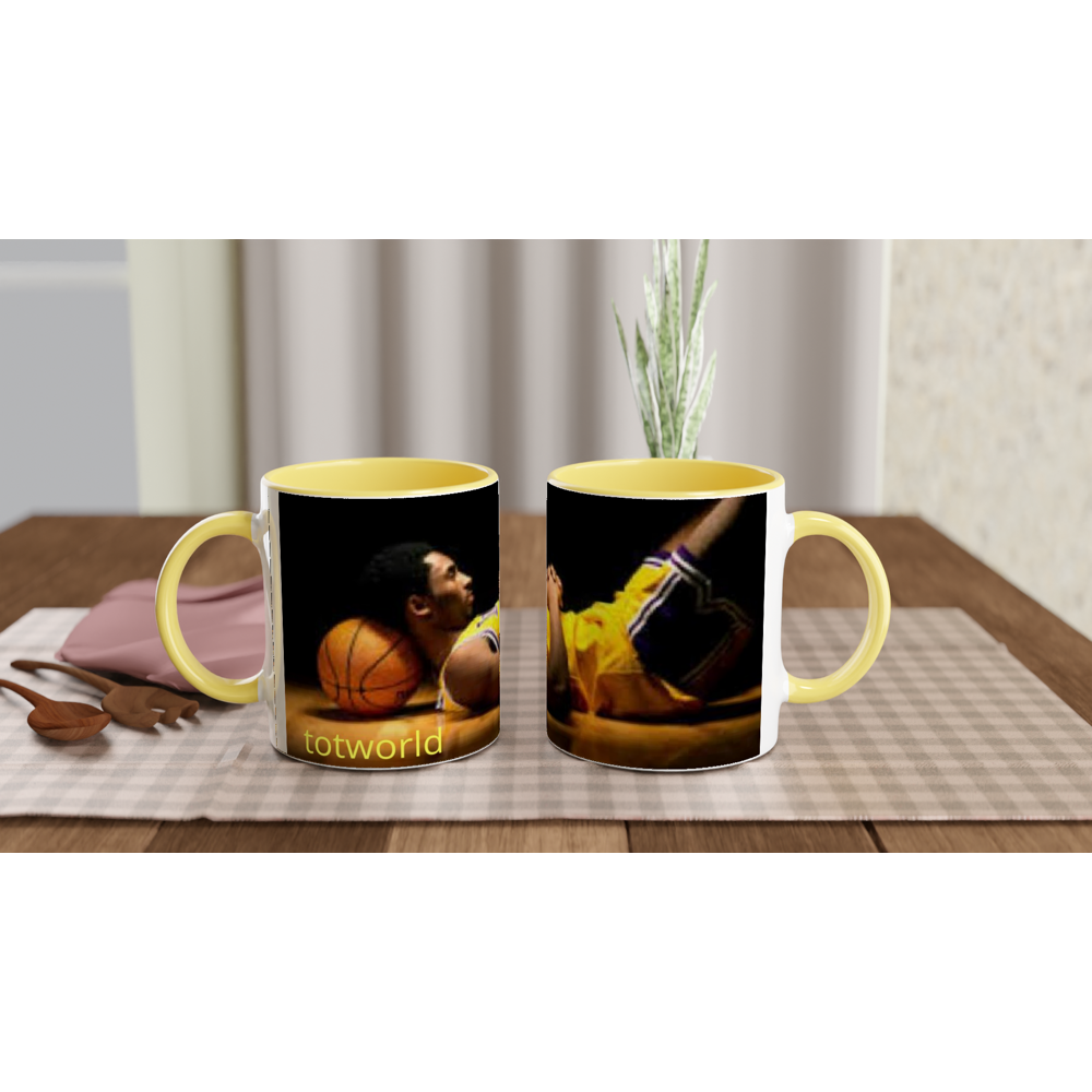 White 11oz Ceramic Mug with Color Inside