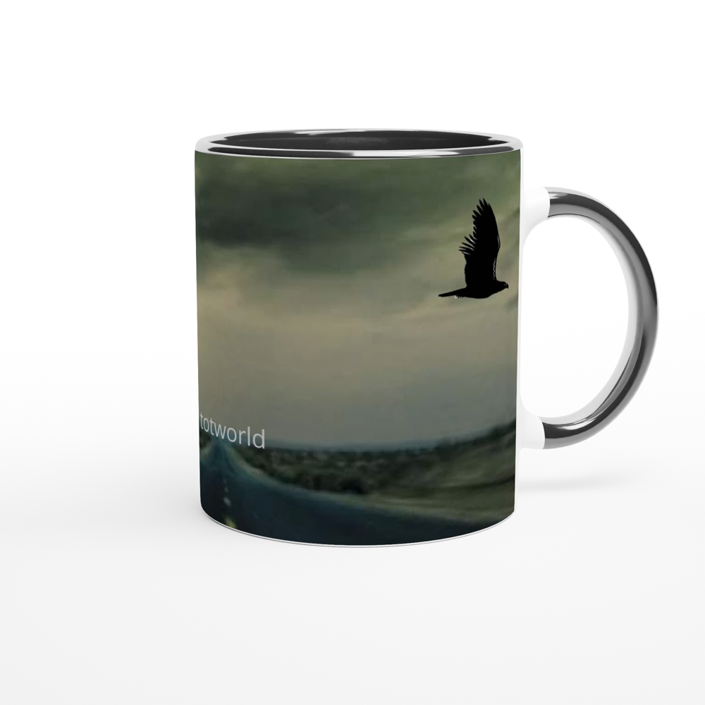 White 11oz Ceramic Mug with Color Inside