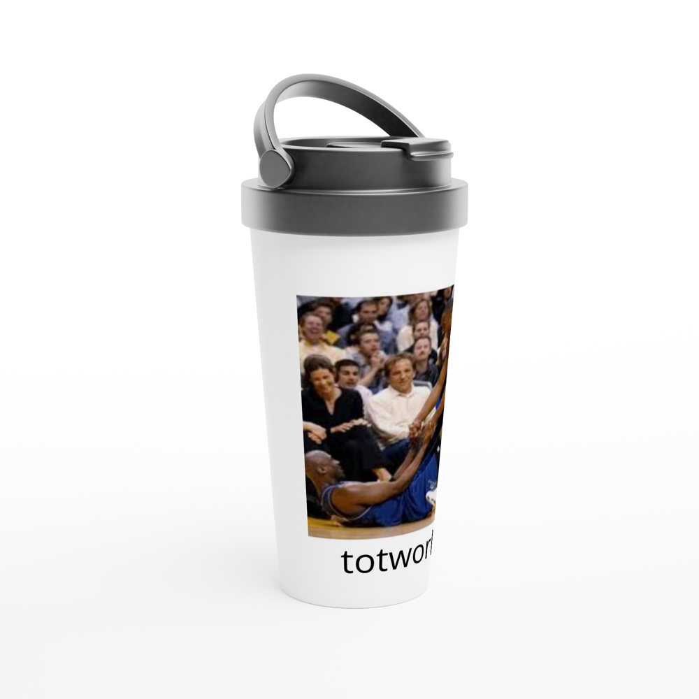 White 15oz Stainless Steel Travel Mug