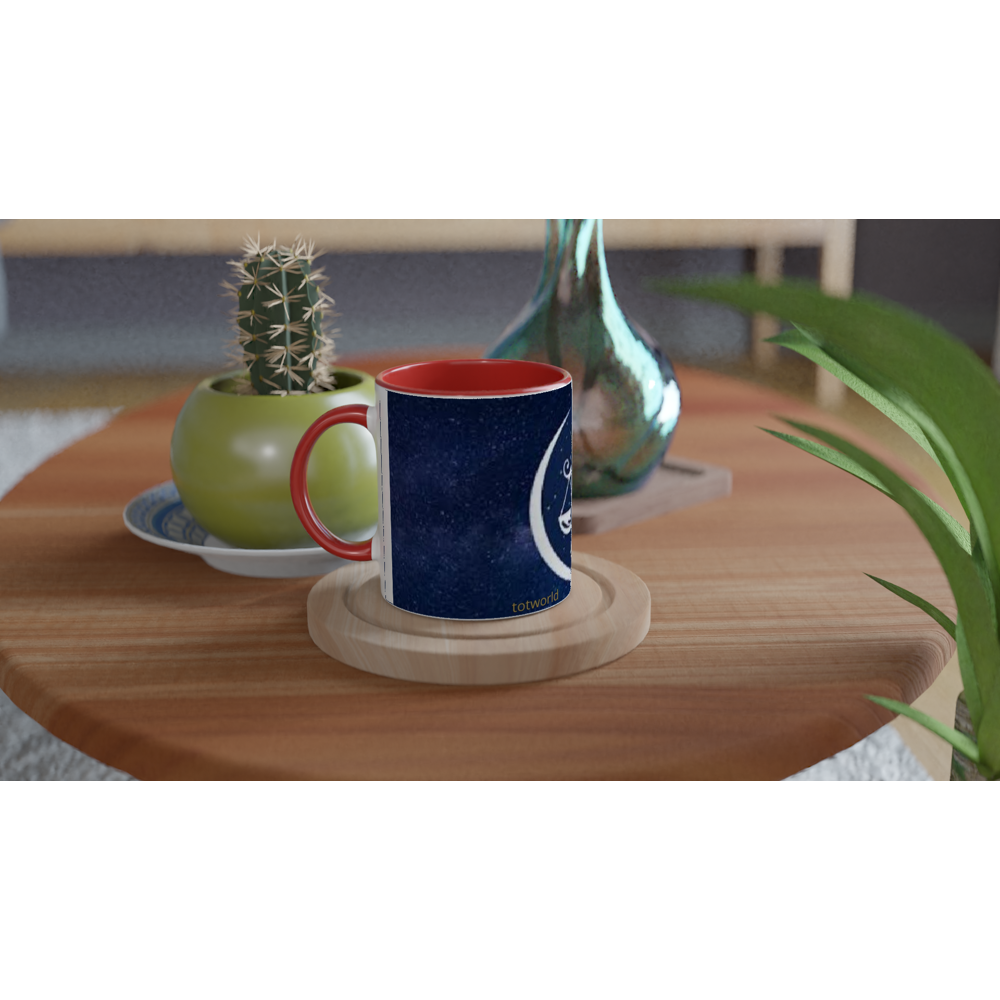 White 11oz Ceramic Mug with Color Inside