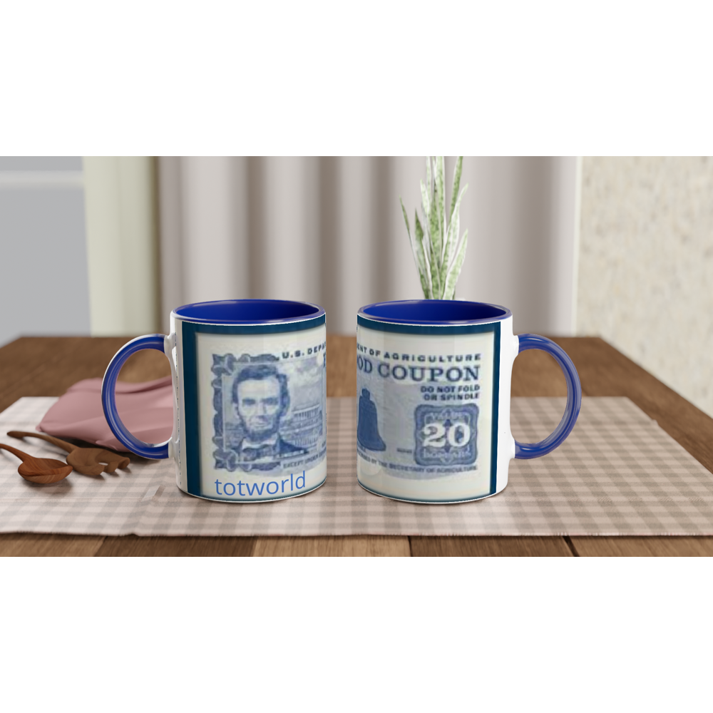 White 11oz Ceramic Mug with Color Inside