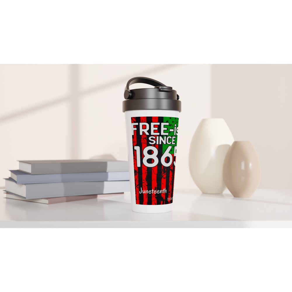 White 15oz Stainless Steel Travel Mug