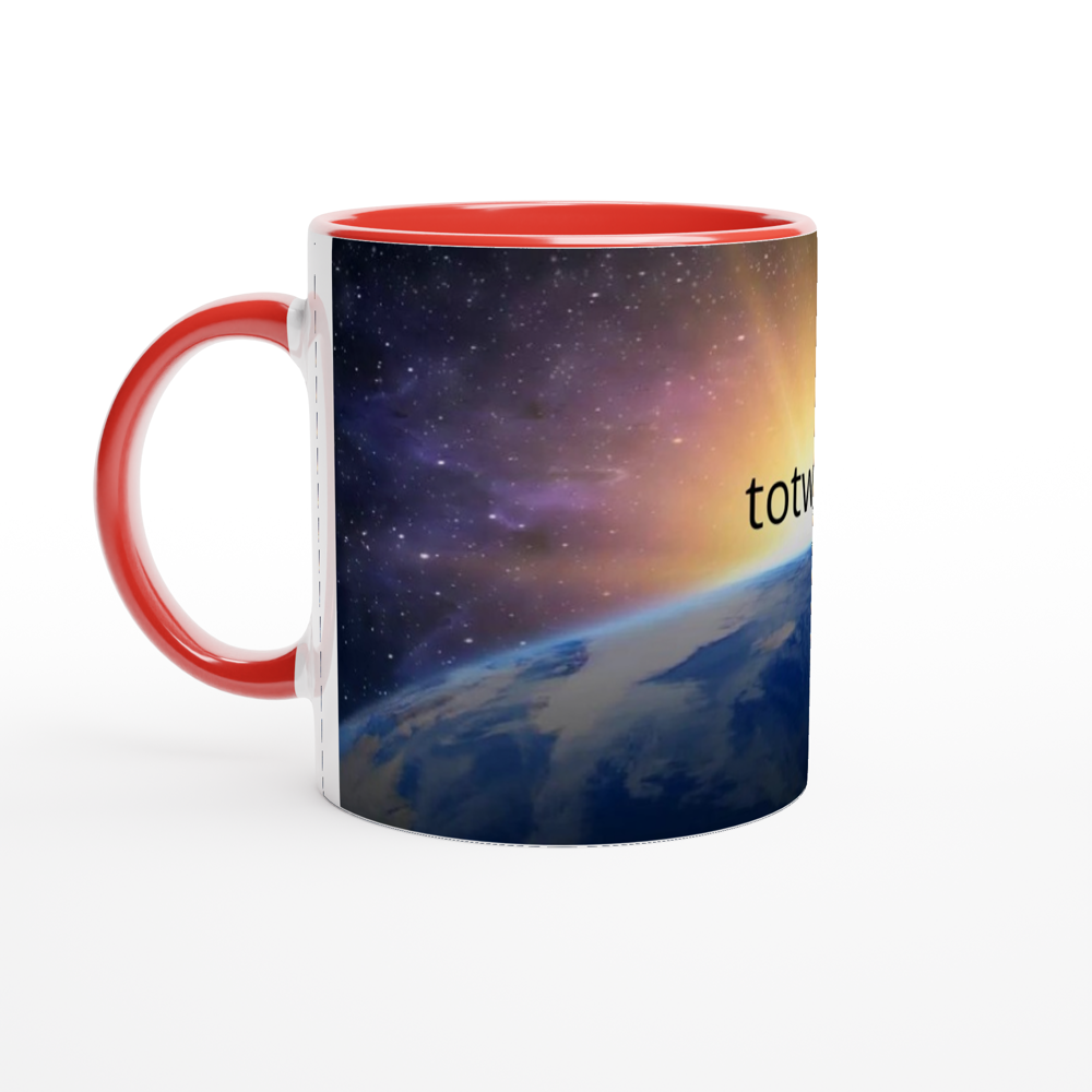 White 11oz Ceramic Mug with Color Inside