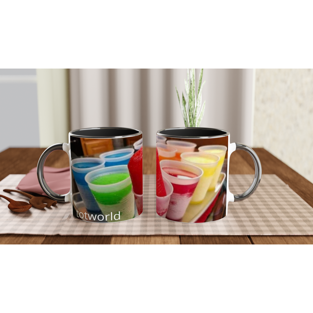 White 11oz Ceramic Mug with Color Inside