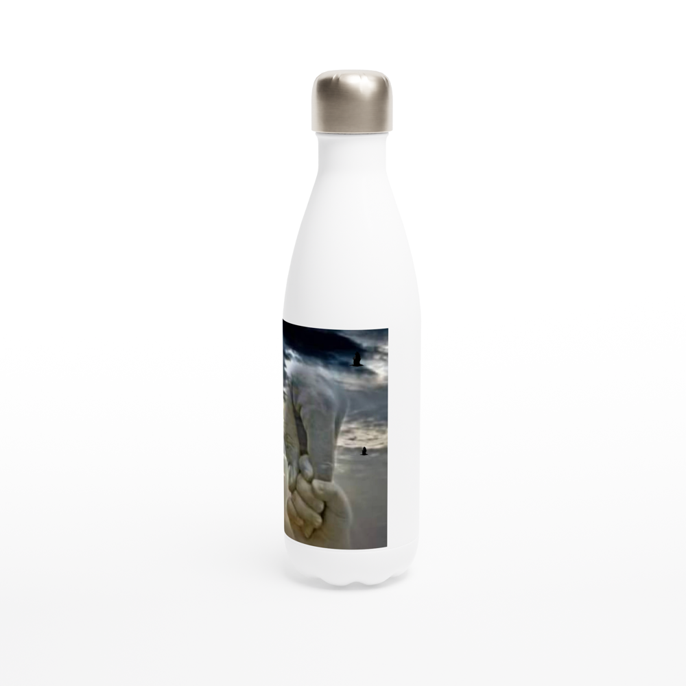 White 17oz Stainless Steel Water Bottle
