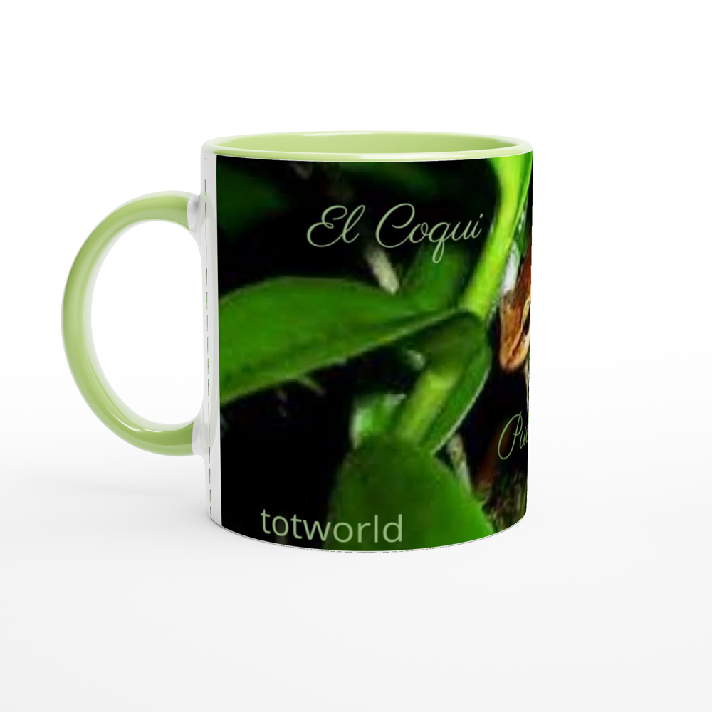 White 11oz Ceramic Mug with Color Inside