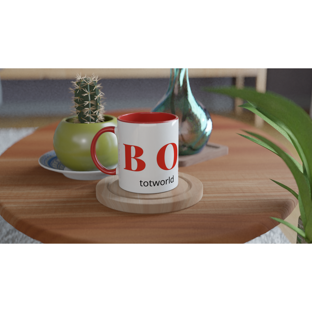 White 11oz Ceramic Mug with Color Inside