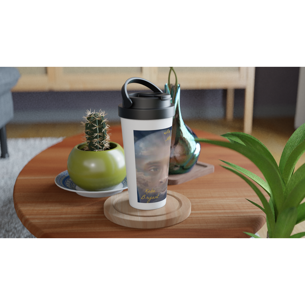 White 15oz Stainless Steel Travel Mug