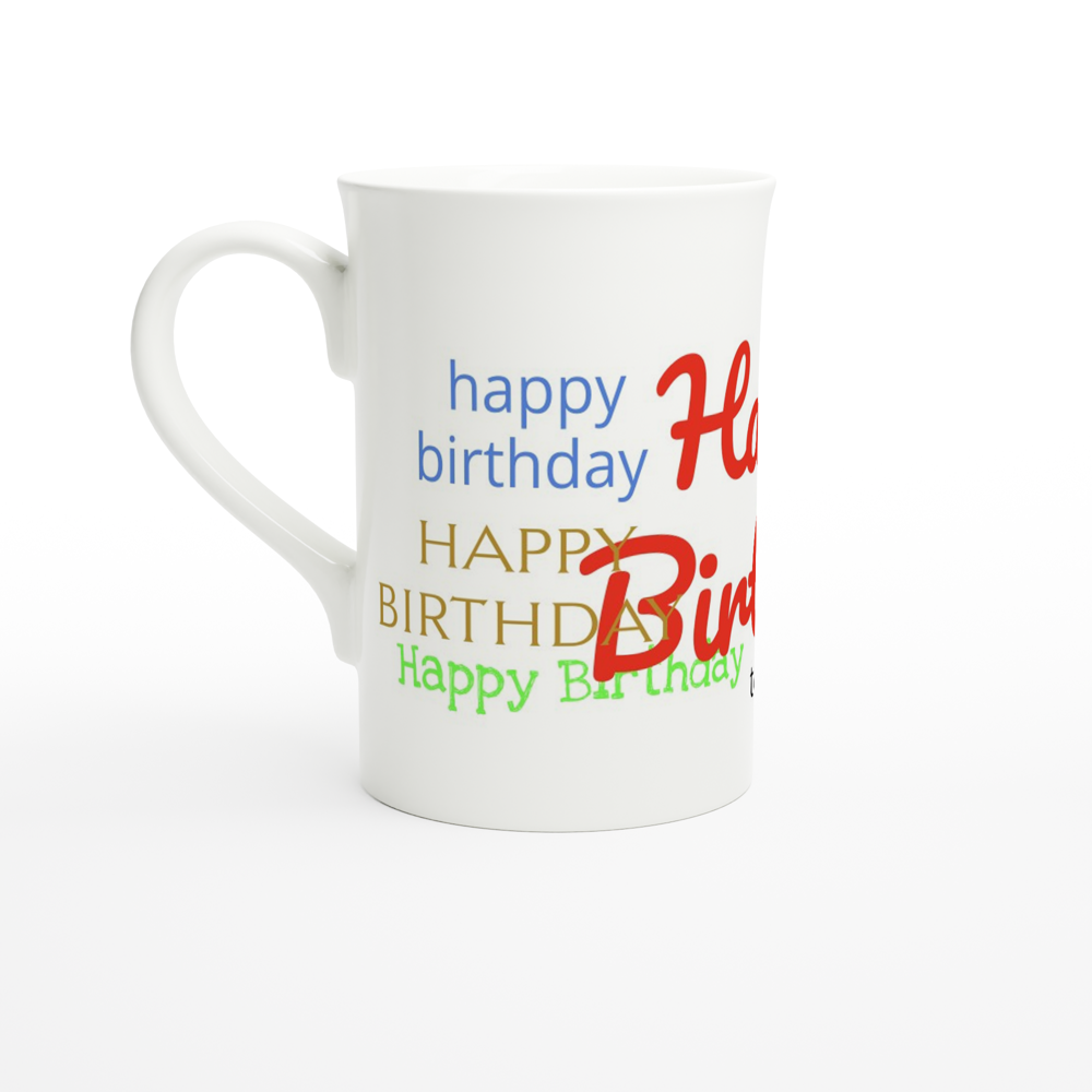 White 10oz Porcelain Slim Mug