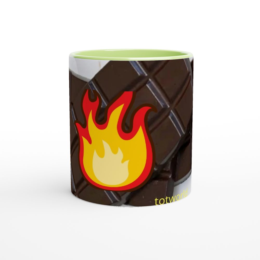 White 11oz Ceramic Mug with Color Inside