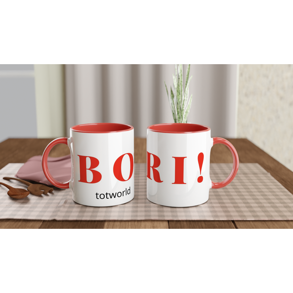 White 11oz Ceramic Mug with Color Inside