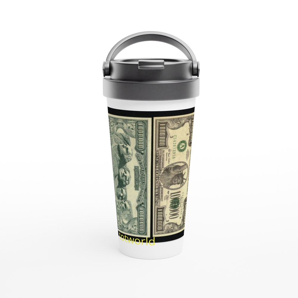White 15oz Stainless Steel Travel Mug