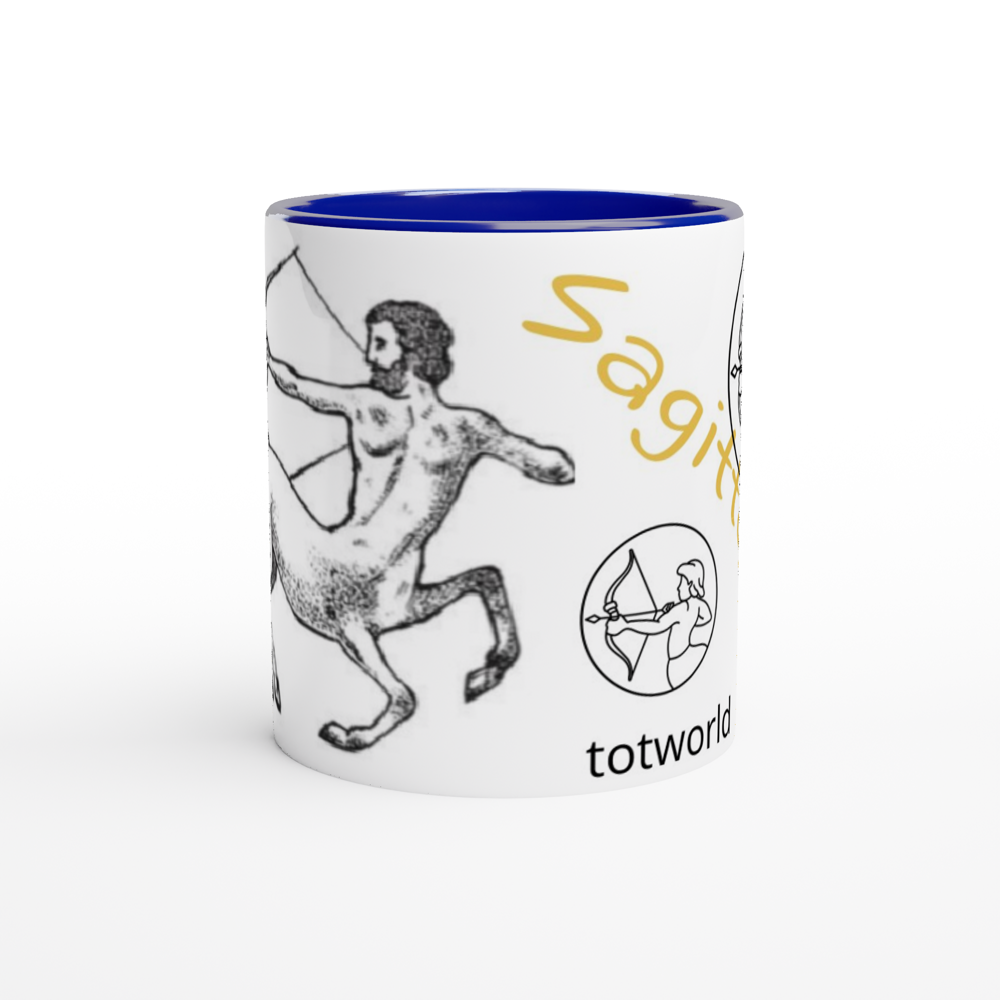 White 11oz Ceramic Mug with Color Inside