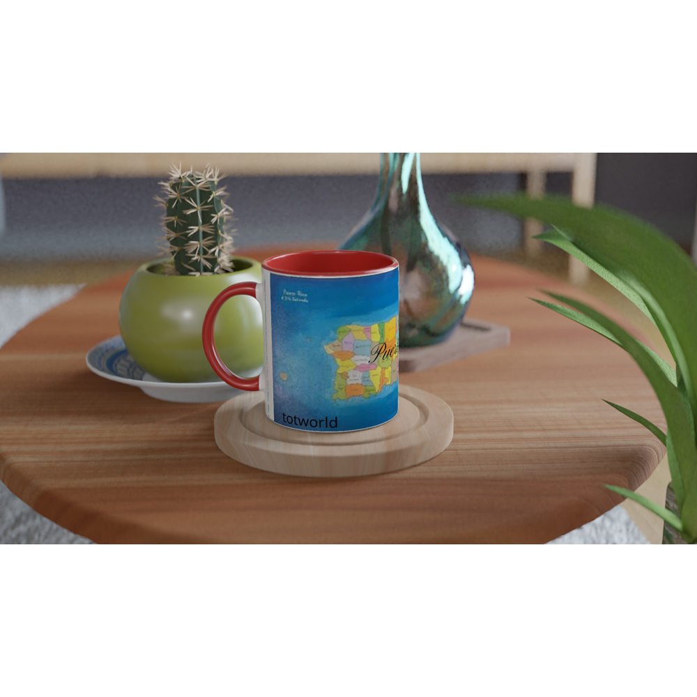 White 11oz Ceramic Mug with Color Inside