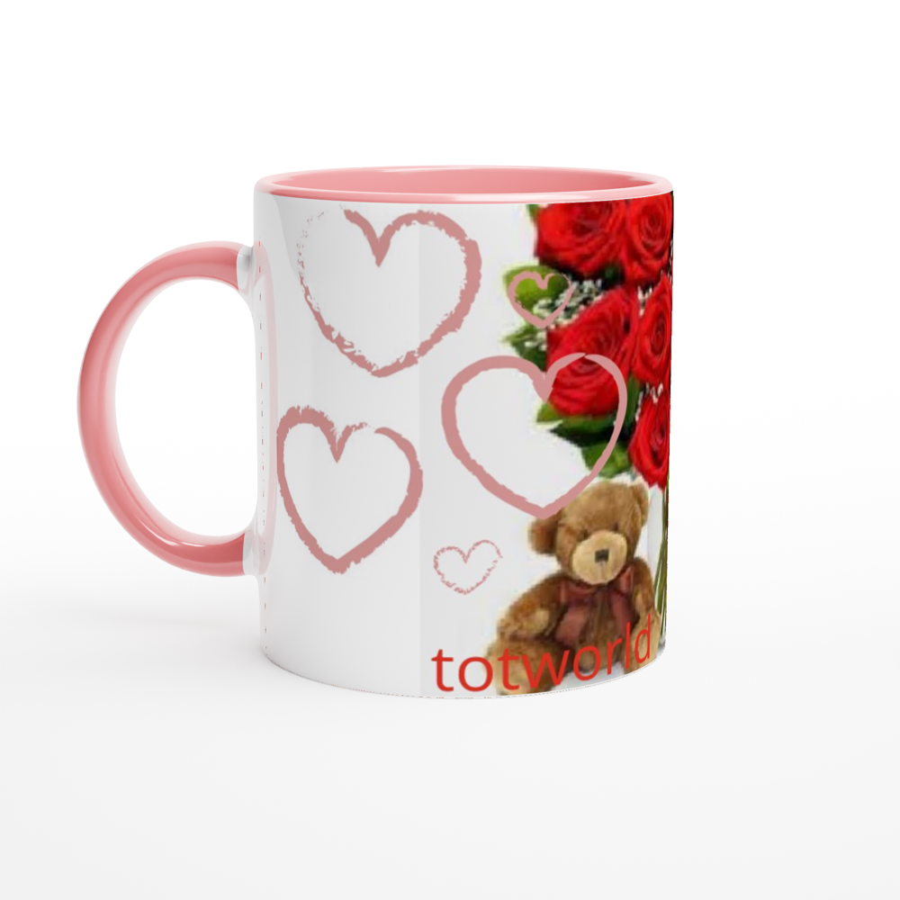 White 11oz Ceramic Mug with Color Inside