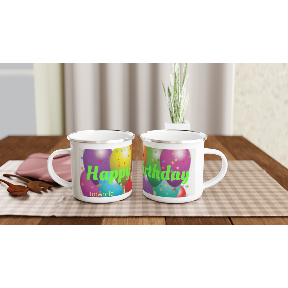 White 12oz Enamel Mug