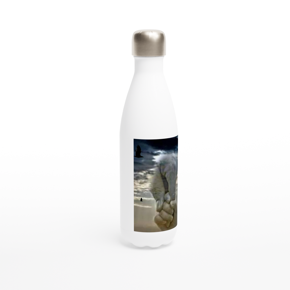 White 17oz Stainless Steel Water Bottle