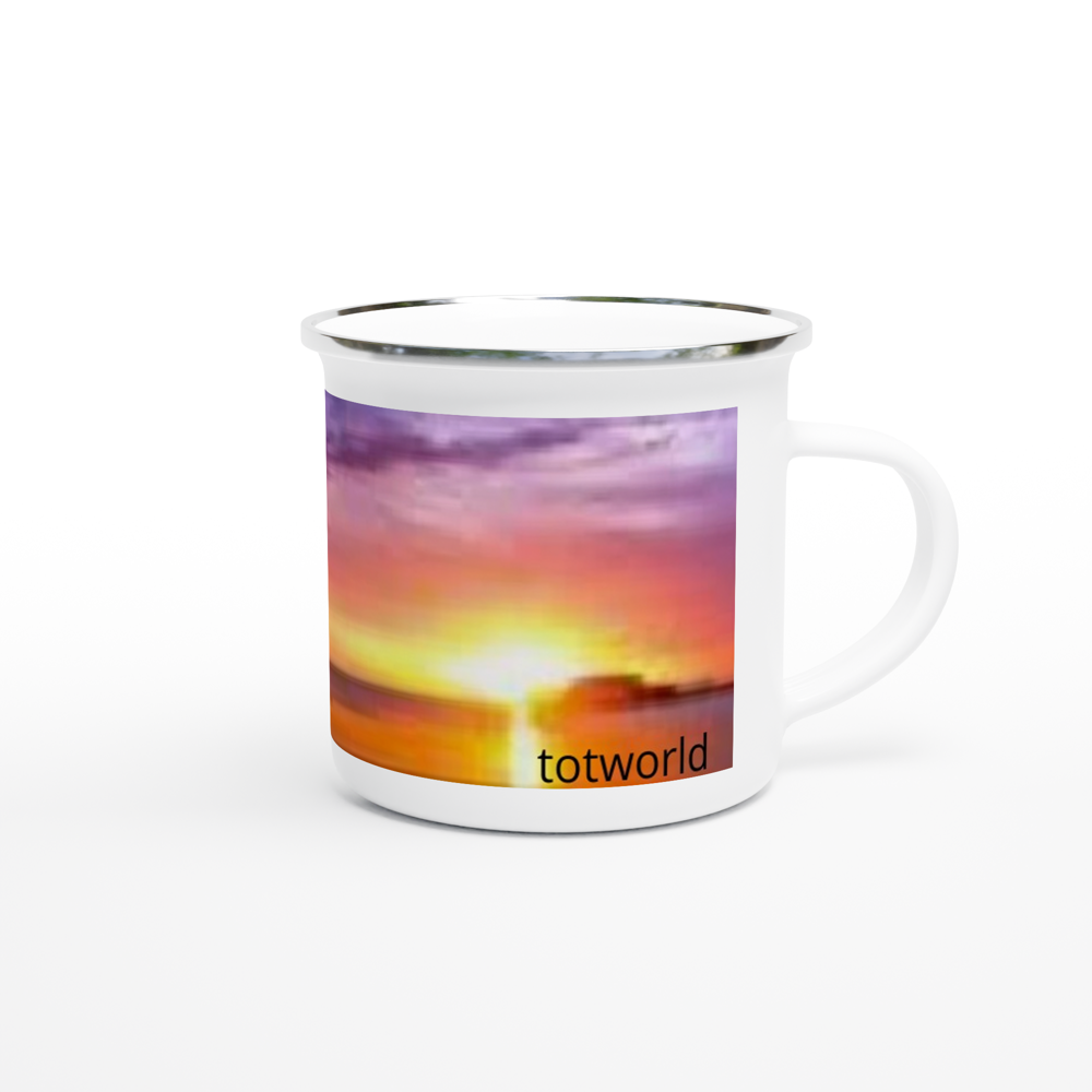 White 12oz Enamel Mug