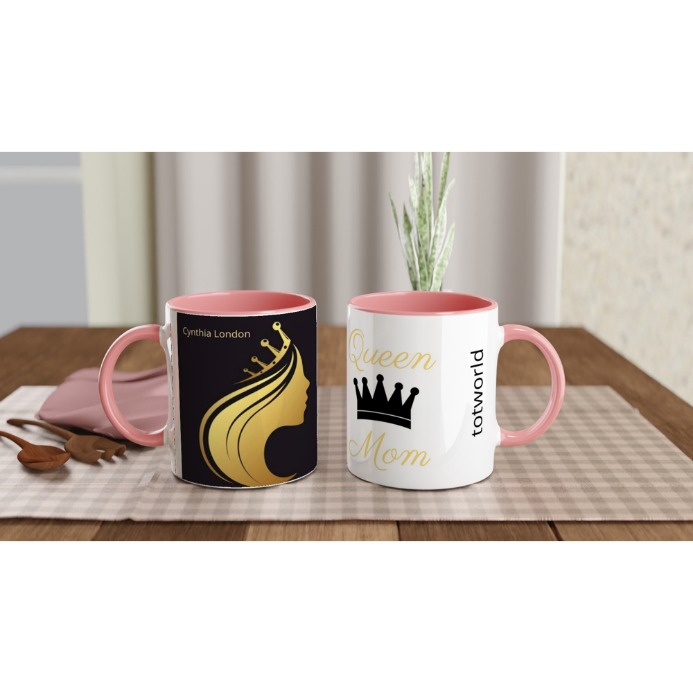 White 11oz Ceramic Mug with Color Inside