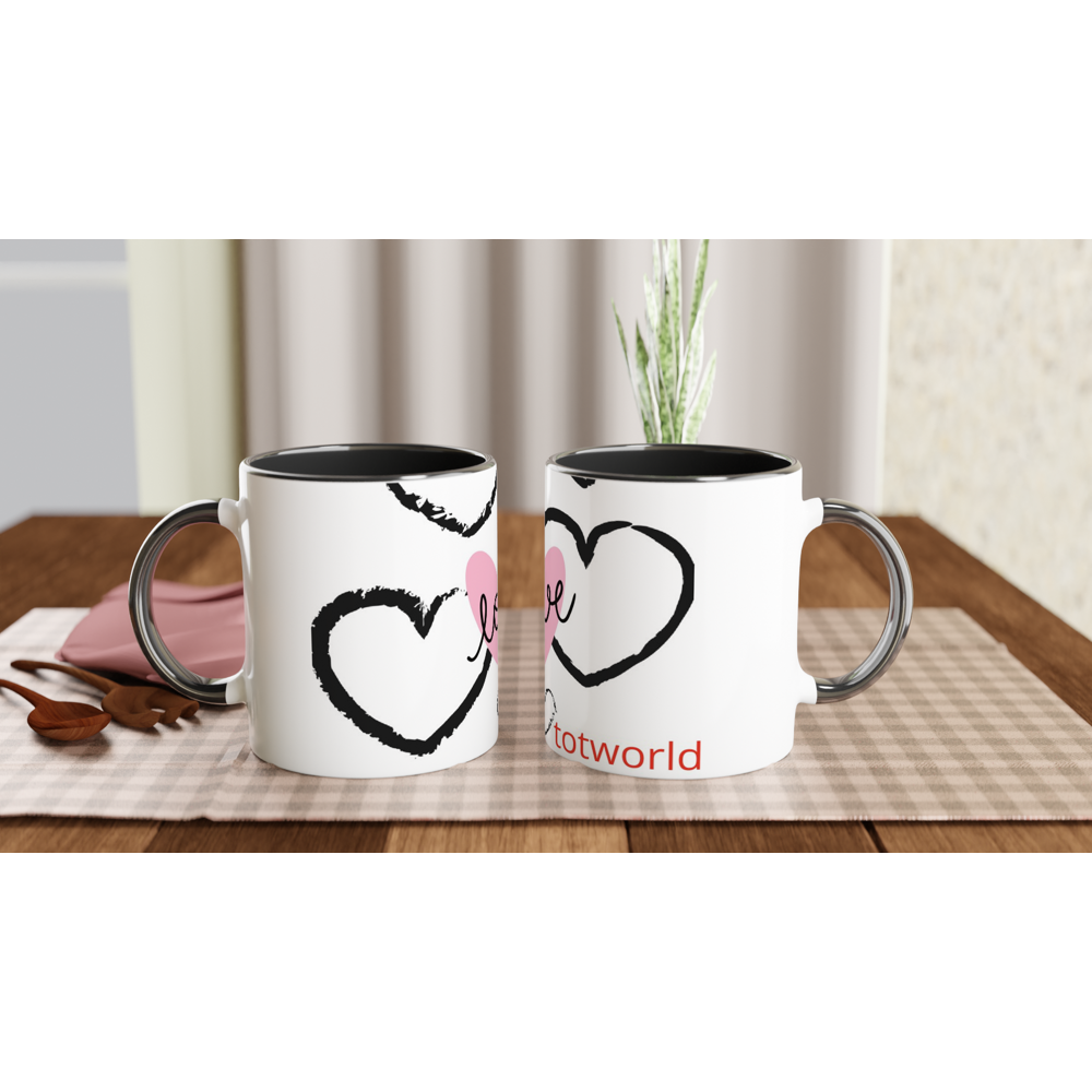 White 11oz Ceramic Mug with Color Inside