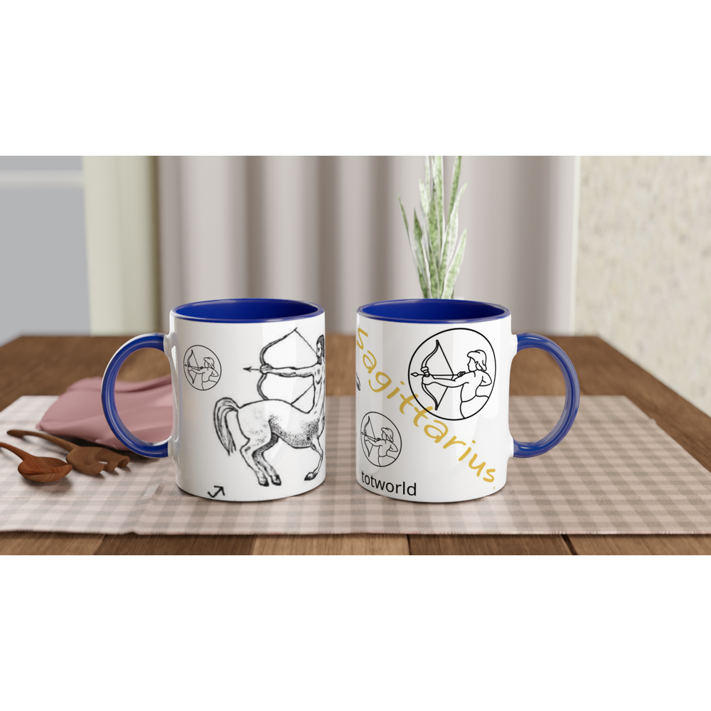 White 11oz Ceramic Mug with Color Inside