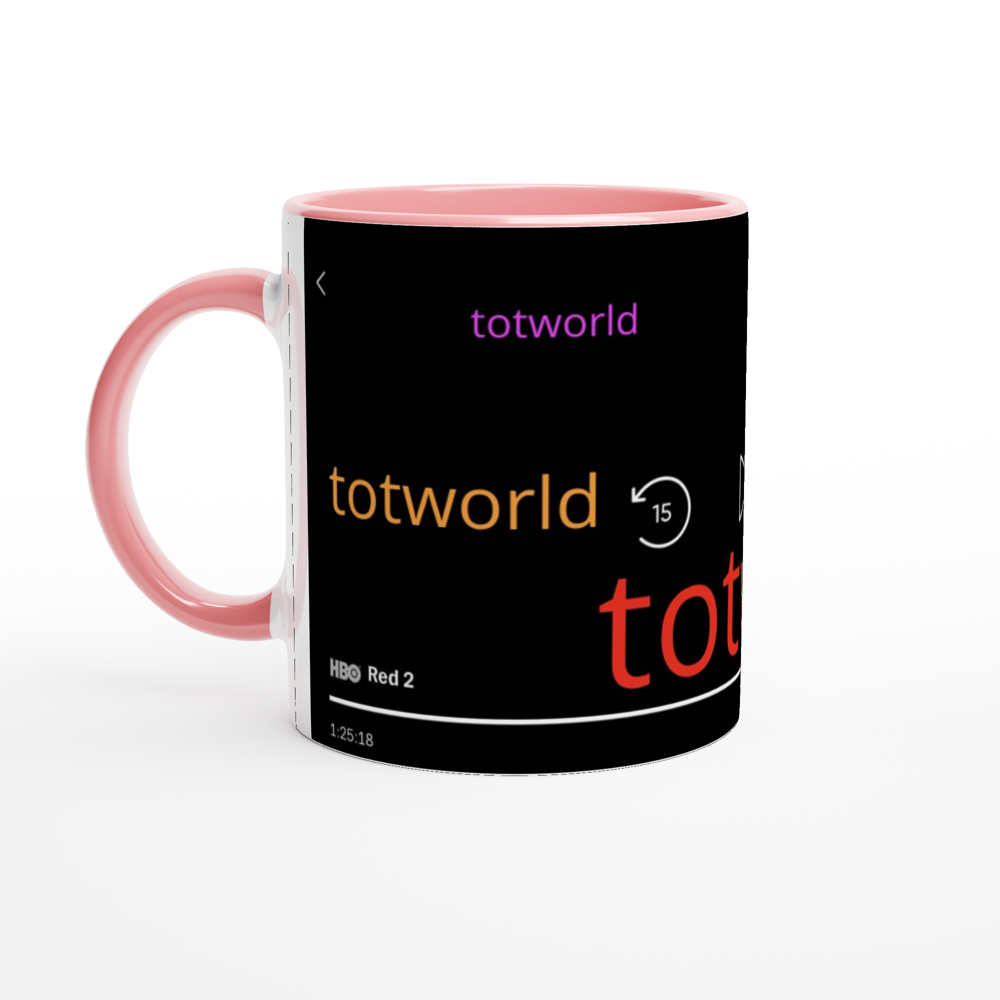 White 11oz Ceramic Mug with Color Inside