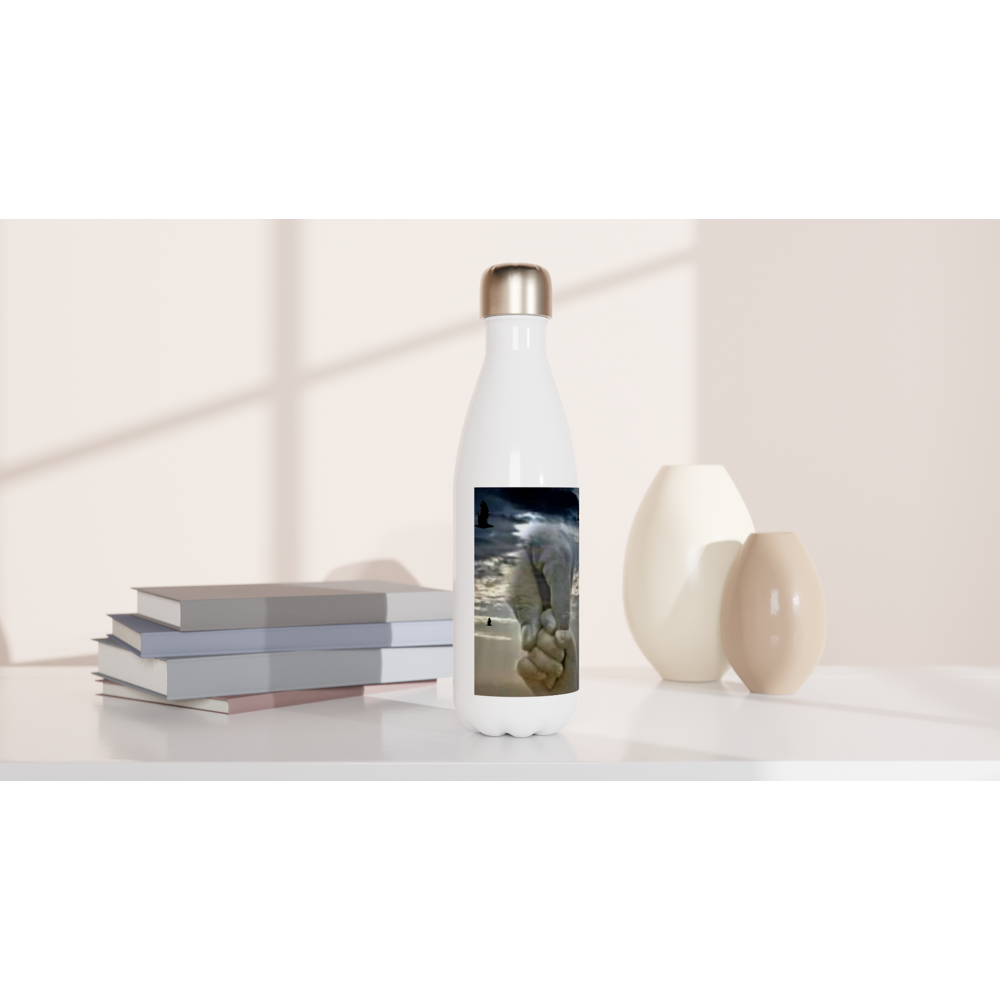 White 17oz Stainless Steel Water Bottle