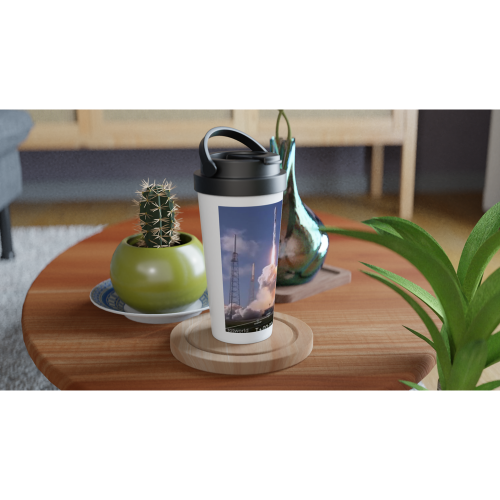 White 15oz Stainless Steel Travel Mug