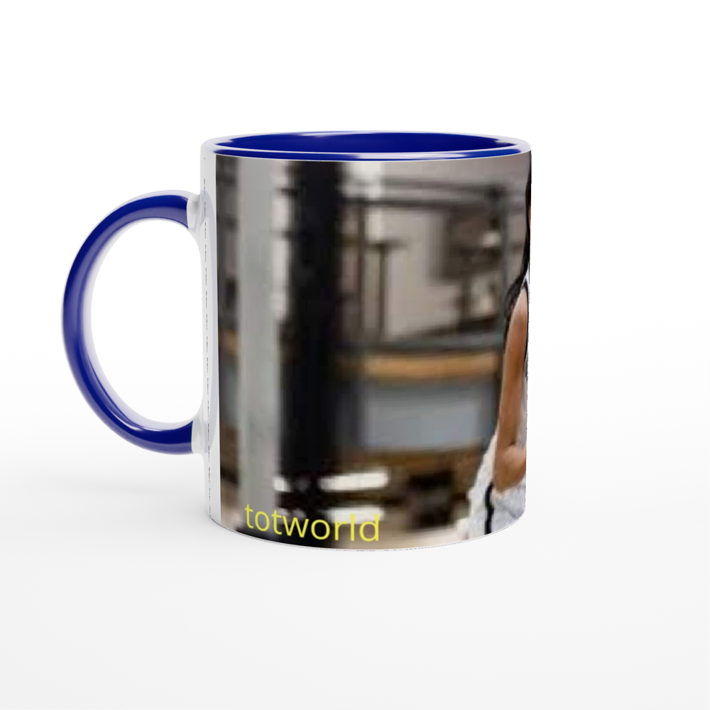 White 11oz Ceramic Mug with Color Inside