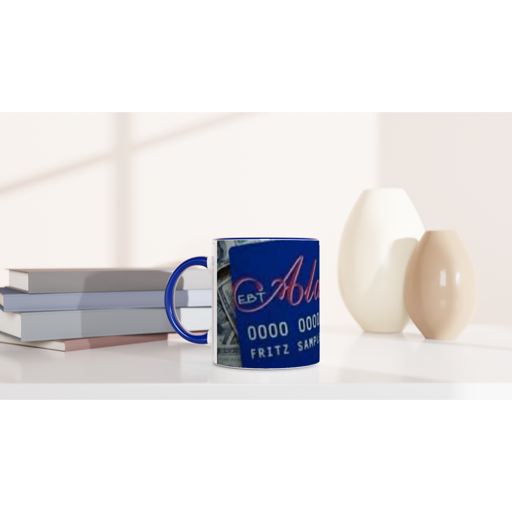White 11oz Ceramic Mug with Color Inside