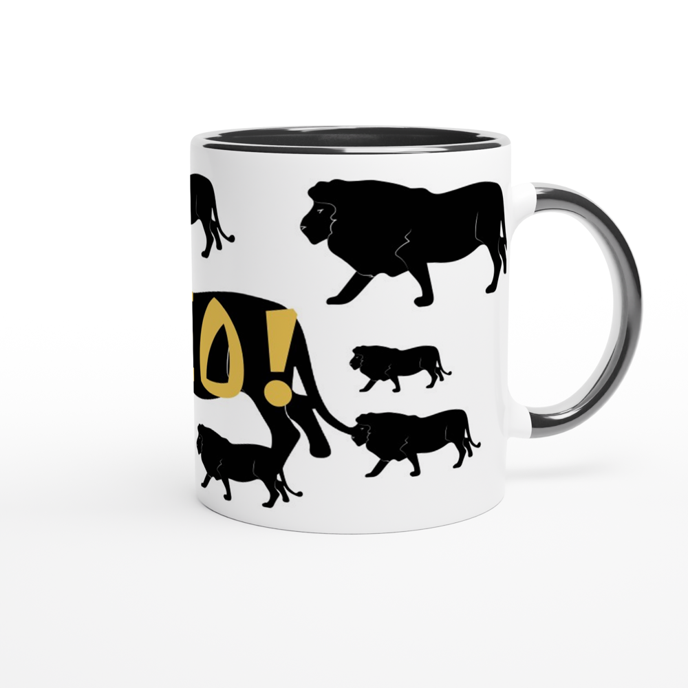 White 11oz Ceramic Mug with Color Inside