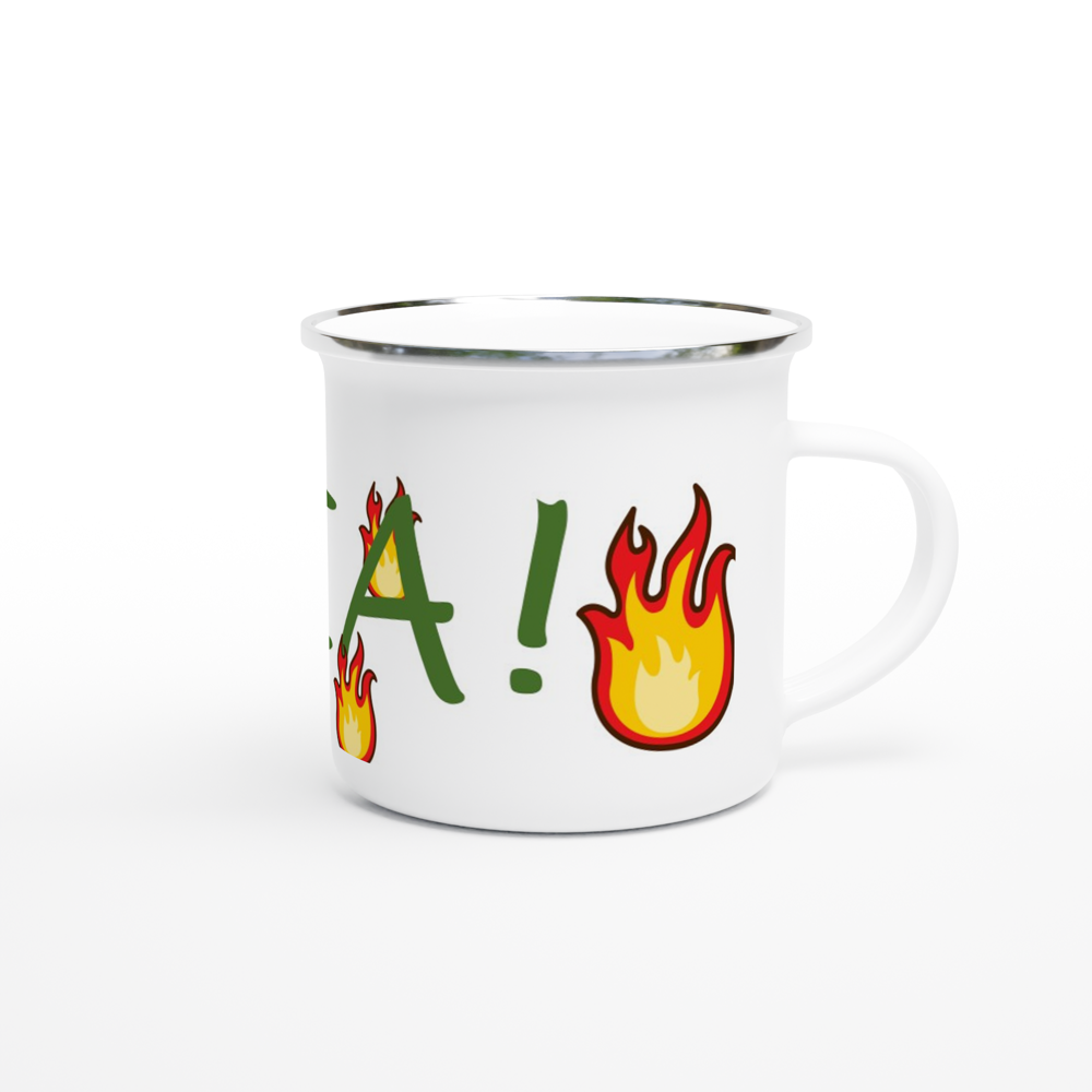 White 12oz Enamel Mug