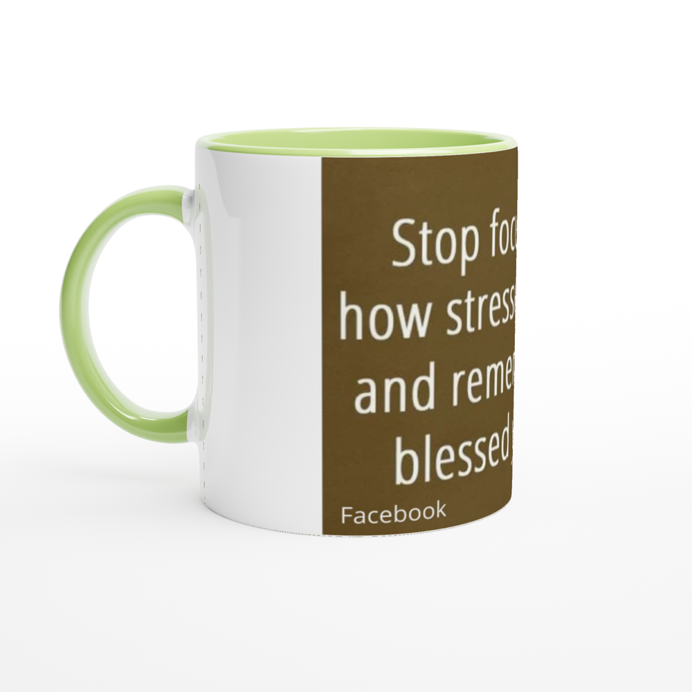 White 11oz Ceramic Mug with Color Inside