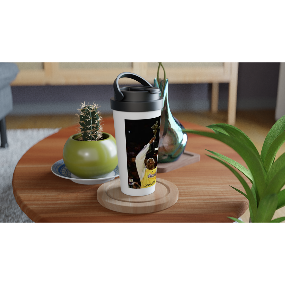 White 15oz Stainless Steel Travel Mug