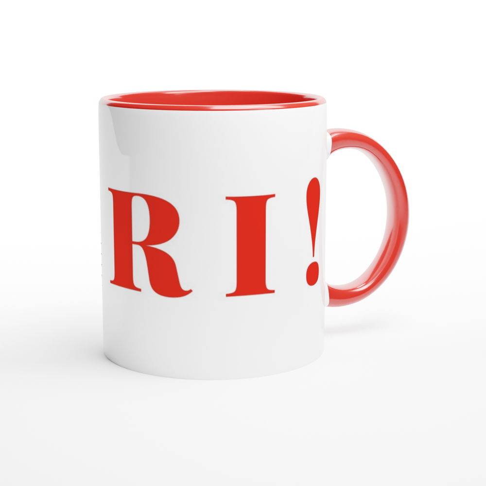White 11oz Ceramic Mug with Color Inside